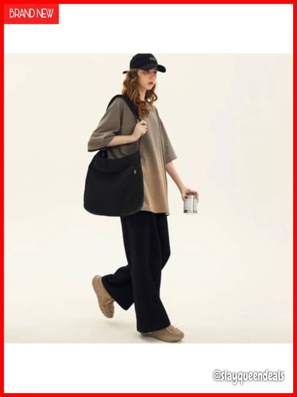 Canvas Hobo Crossbody Tote Bag Large Messenger Bag